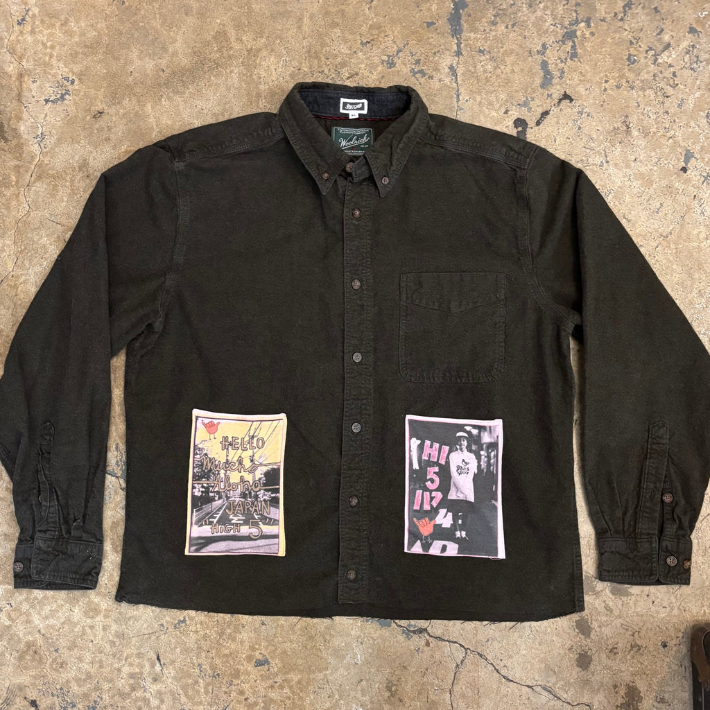 WOOL RICH CROP FLANNEL W/ TOKYO PHOTON POCKETS