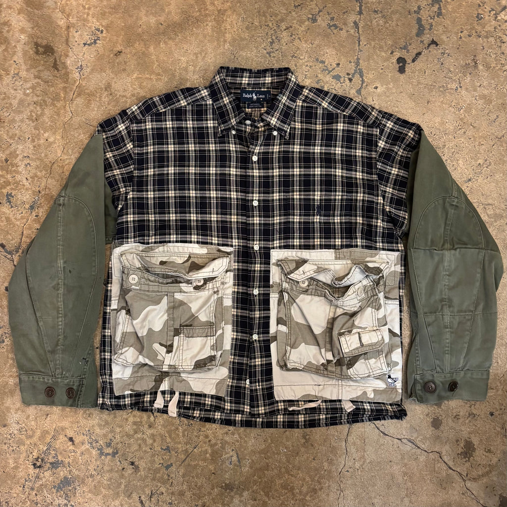 VINTAGE RALPH x MUCHO ALOHA PLAID W/ CAMO JACKET