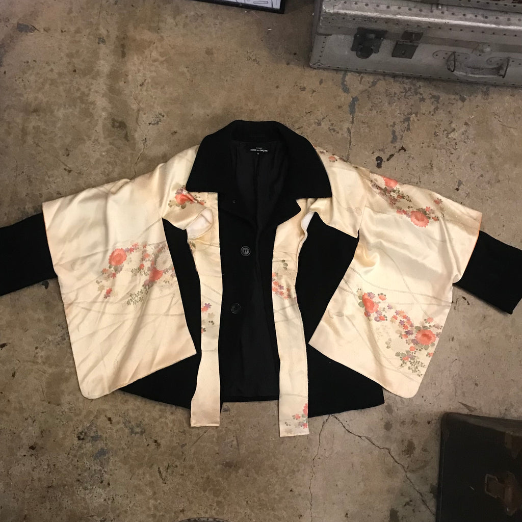 CDG PEACOAT W/ CUT KIMONO OVERLAY